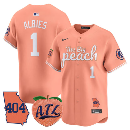 Men's Atlanta Braves 404 & The Big Peach Vapor Premier Limited Jersey - All Stitched
