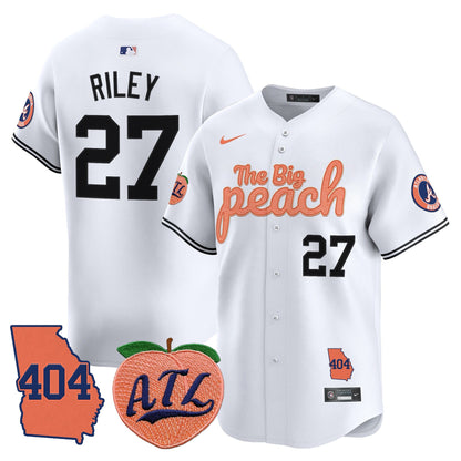 Men's Atlanta Braves 404 & The Big Peach Vapor Premier Limited Jersey - All Stitched