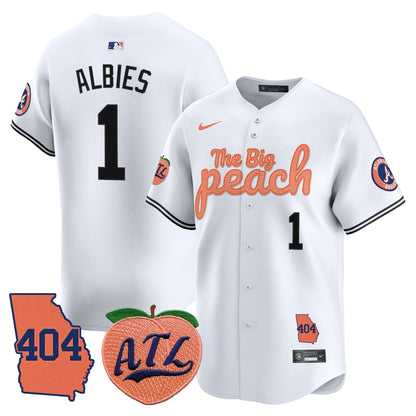Men's Atlanta Braves 404 & The Big Peach Vapor Premier Limited Jersey - All Stitched