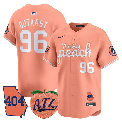 Men's Atlanta Braves 404 & The Big Peach Vapor Premier Limited Jersey - All Stitched