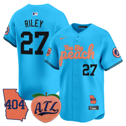 Men's Atlanta Braves 404 & The Big Peach Vapor Premier Limited Jersey - All Stitched