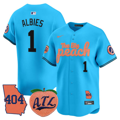 Men's Atlanta Braves 404 & The Big Peach Vapor Premier Limited Jersey - All Stitched