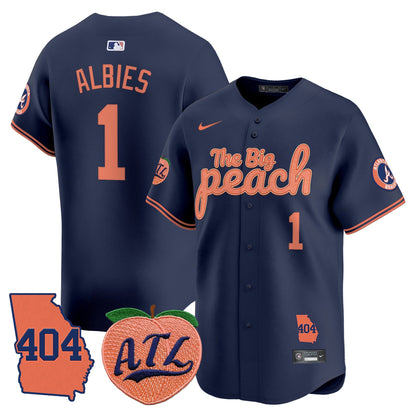 Men's Atlanta Braves 404 & The Big Peach Vapor Premier Limited Jersey - All Stitched