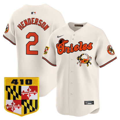 Baltimore Orioles 410 & Chesapeake Crab Patch Vapor Premier Limited Jersey - All Stitched