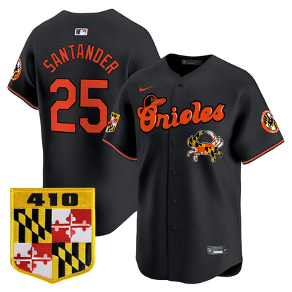 Baltimore Orioles 410 & Chesapeake Crab Patch Vapor Premier Limited Jersey - All Stitched