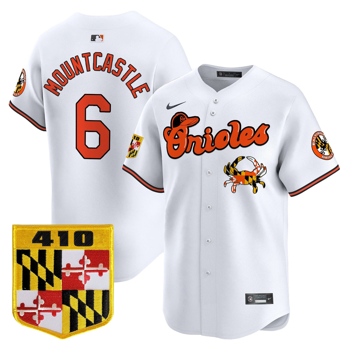 Baltimore Orioles 410 & Chesapeake Crab Patch Vapor Premier Limited Jersey - All Stitched