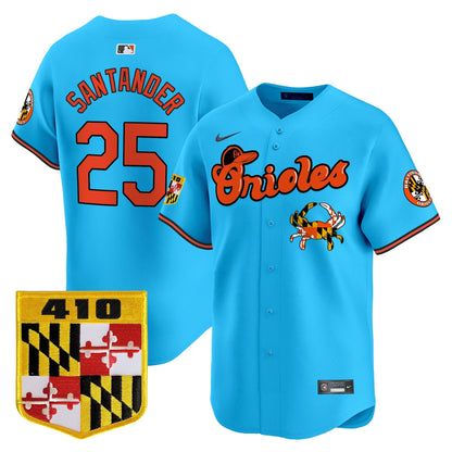 Baltimore Orioles 410 & Chesapeake Crab Patch Vapor Premier Limited Jersey - All Stitched