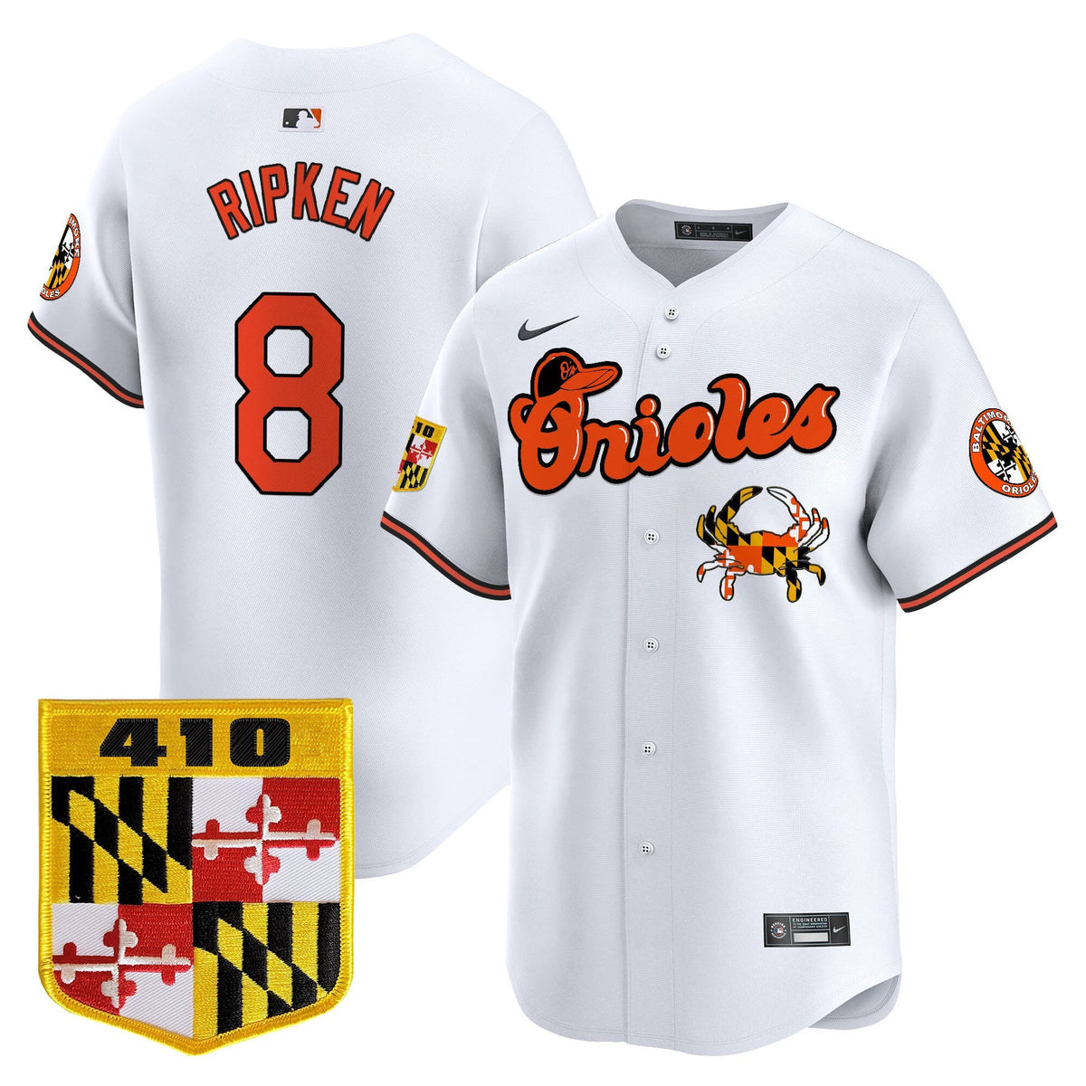Baltimore Orioles 410 & Chesapeake Crab Patch Vapor Premier Limited Jersey - All Stitched