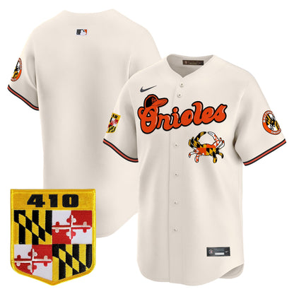 Baltimore Orioles 410 & Chesapeake Crab Patch Vapor Premier Limited Jersey - All Stitched