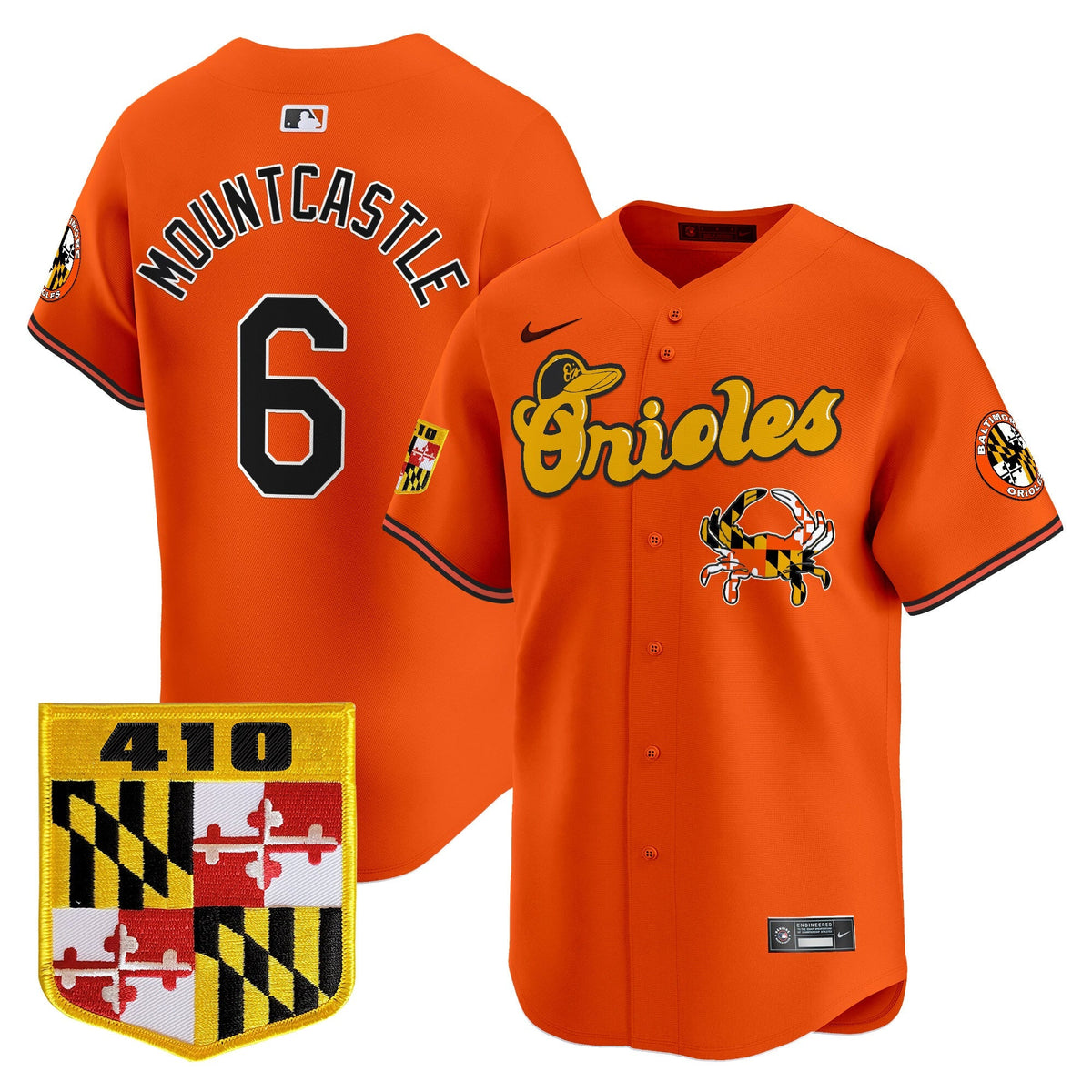 Baltimore Orioles 410 & Chesapeake Crab Patch Vapor Premier Limited Jersey - All Stitched
