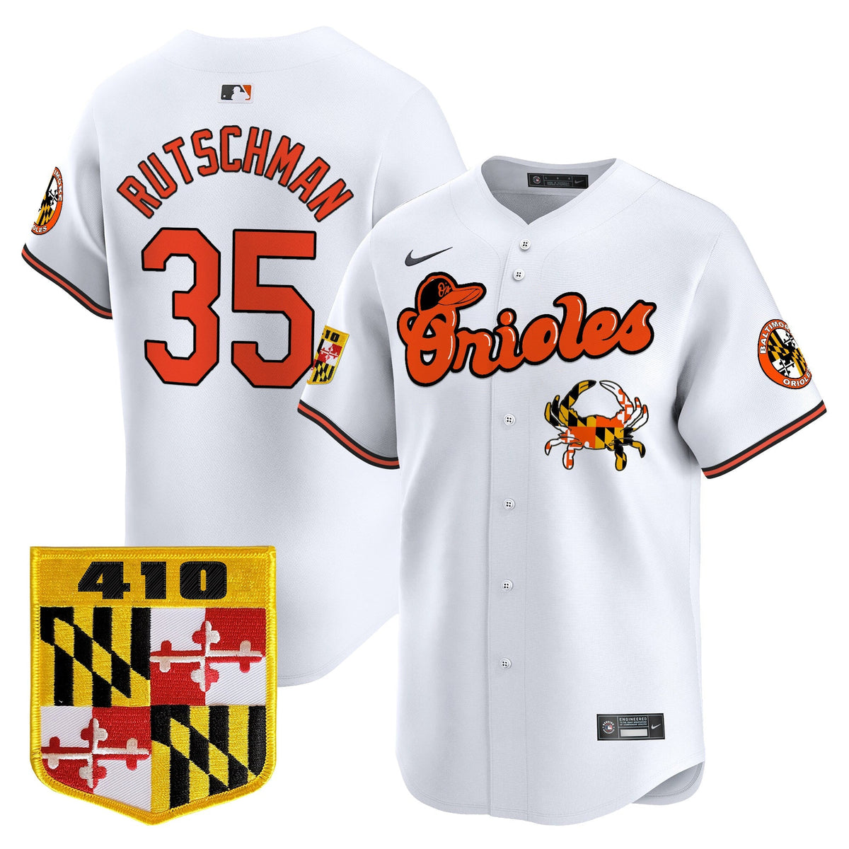 Baltimore Orioles 410 & Chesapeake Crab Patch Vapor Premier Limited Jersey - All Stitched