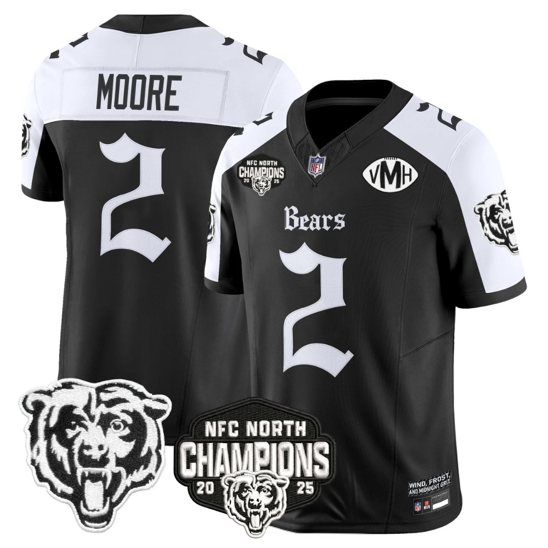 CHI 'Gothic Midway Legacy' NFC North Champions Patch Vapor Limited Jersey - Stitched
