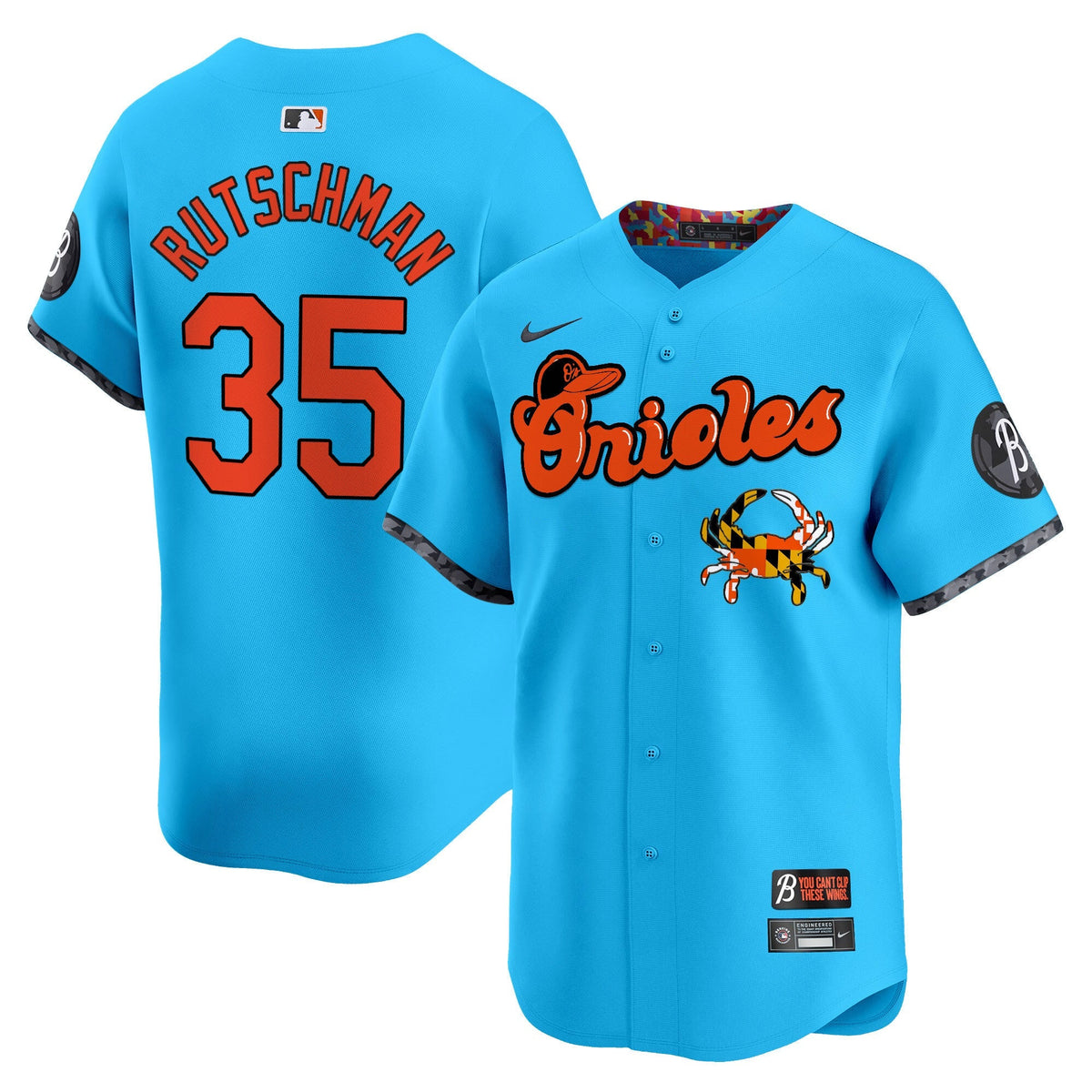 Baltimore Orioles Maryland Blue Crab Vapor Premier Limited Jersey - All Stitched