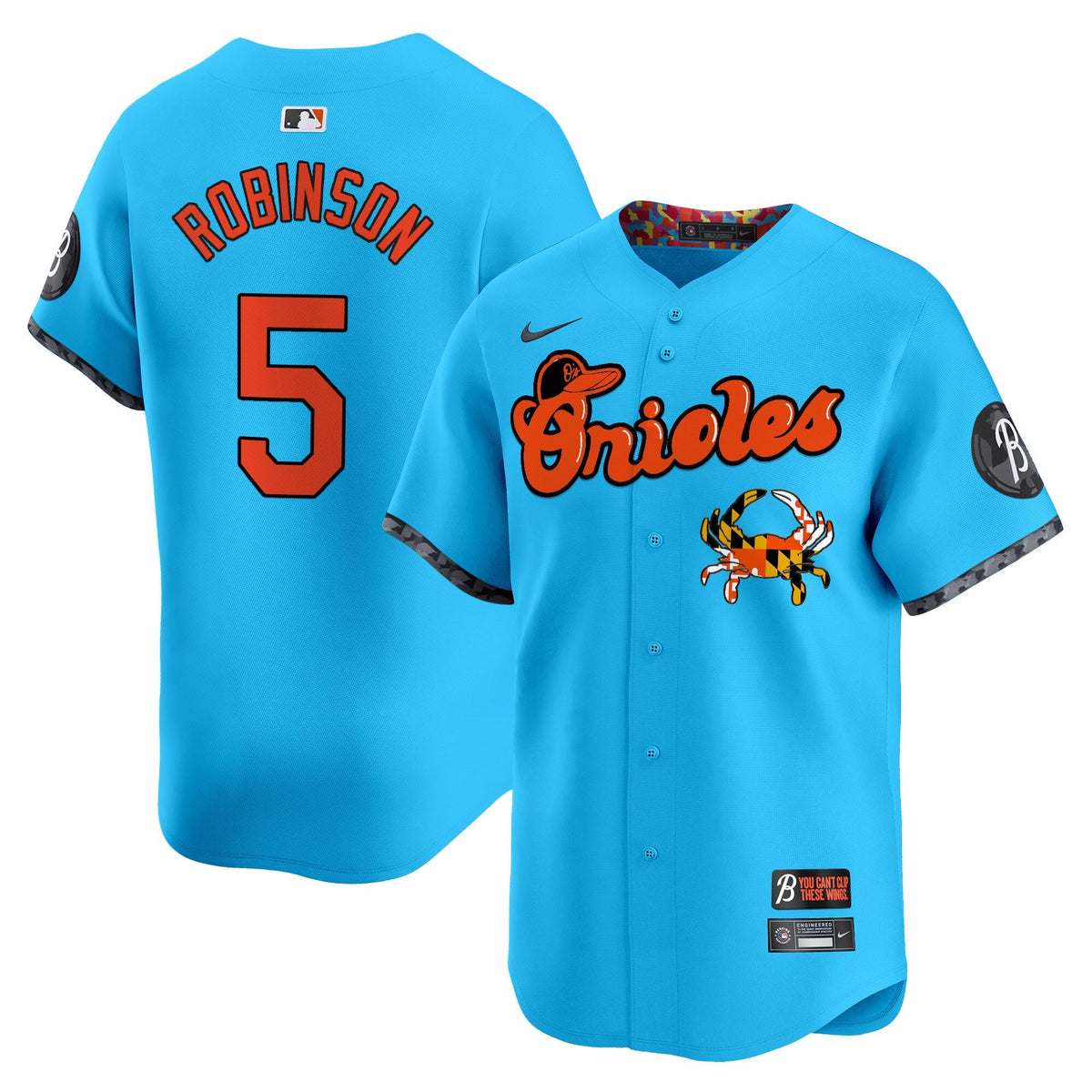 Baltimore Orioles Maryland Blue Crab Vapor Premier Limited Jersey - All Stitched