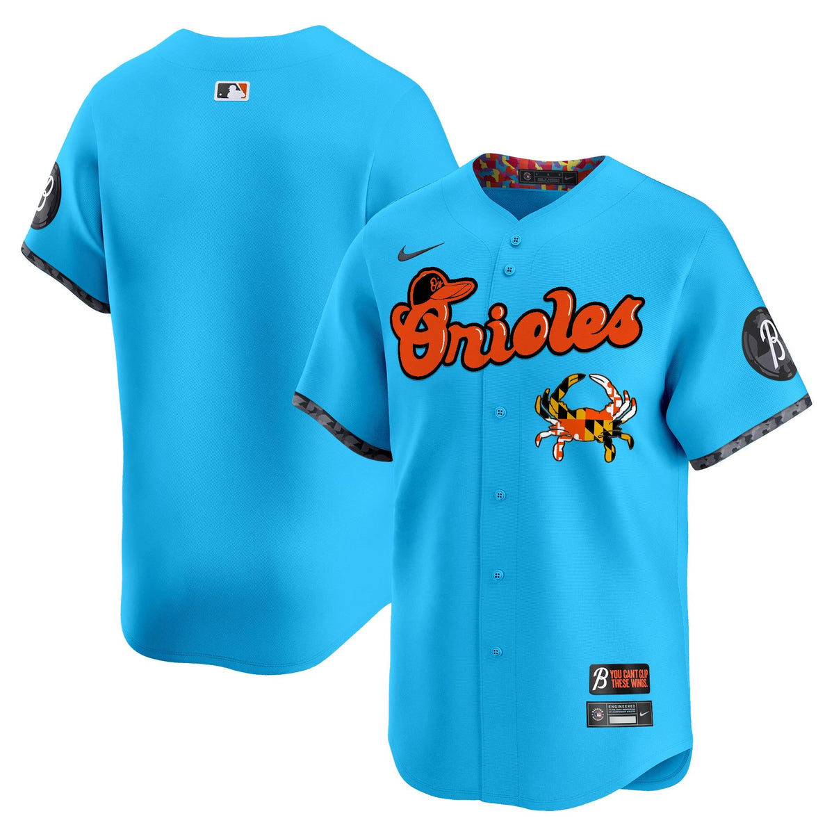 Baltimore Orioles Maryland Blue Crab Vapor Premier Limited Jersey - All Stitched