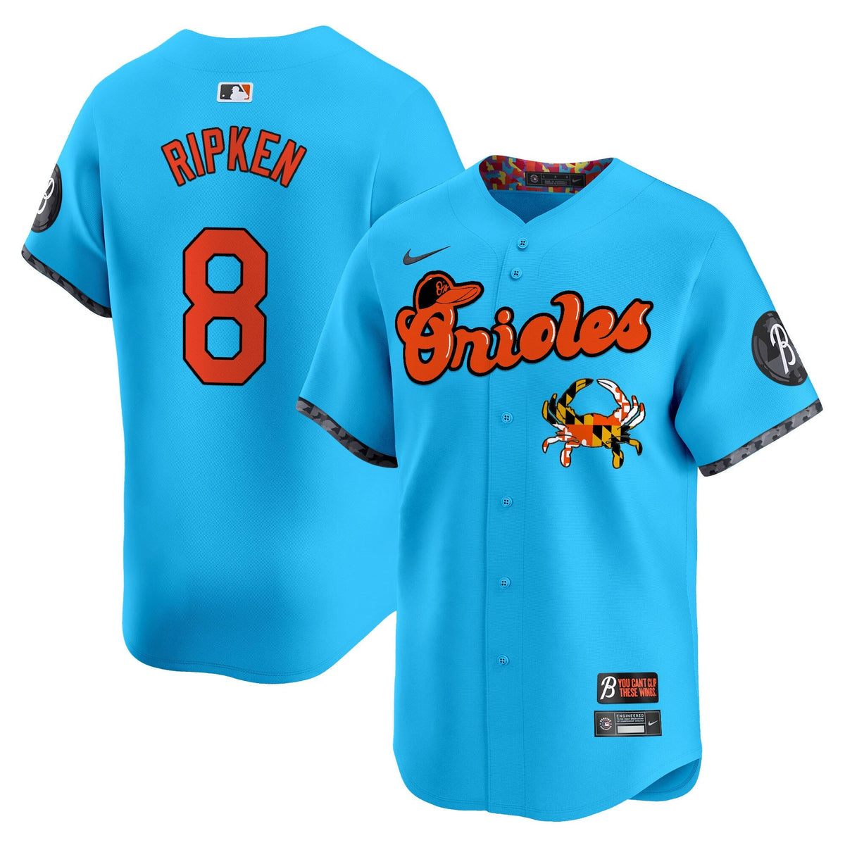 Baltimore Orioles Maryland Blue Crab Vapor Premier Limited Jersey - All Stitched
