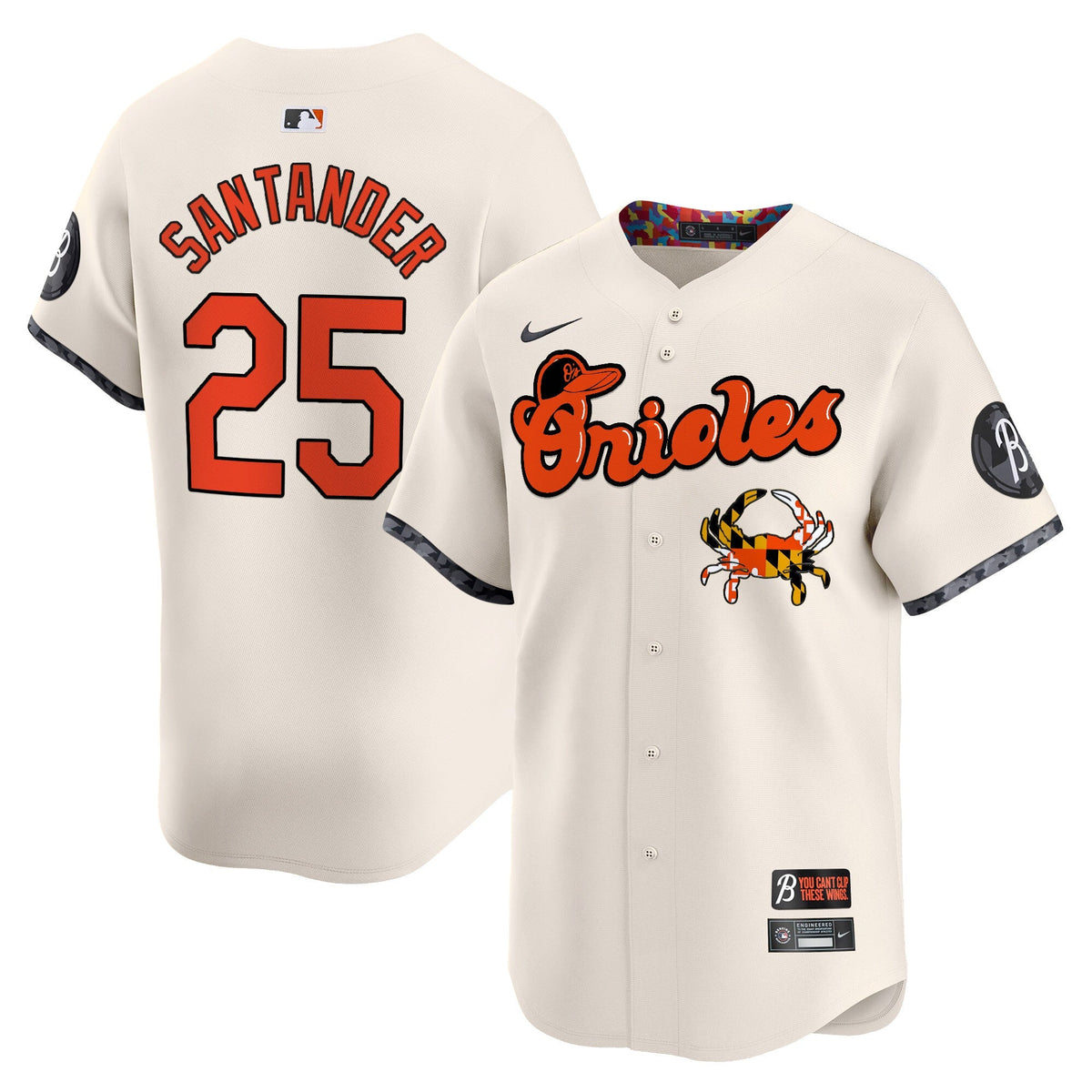 Baltimore Orioles Maryland Blue Crab Vapor Premier Limited Jersey - All Stitched