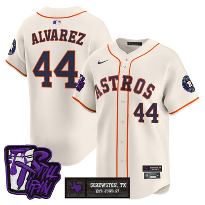 Men's Houston Astros DJ Screw Still Tippin Purple Patch Vapor Premier Limited Jersey - All Stitched