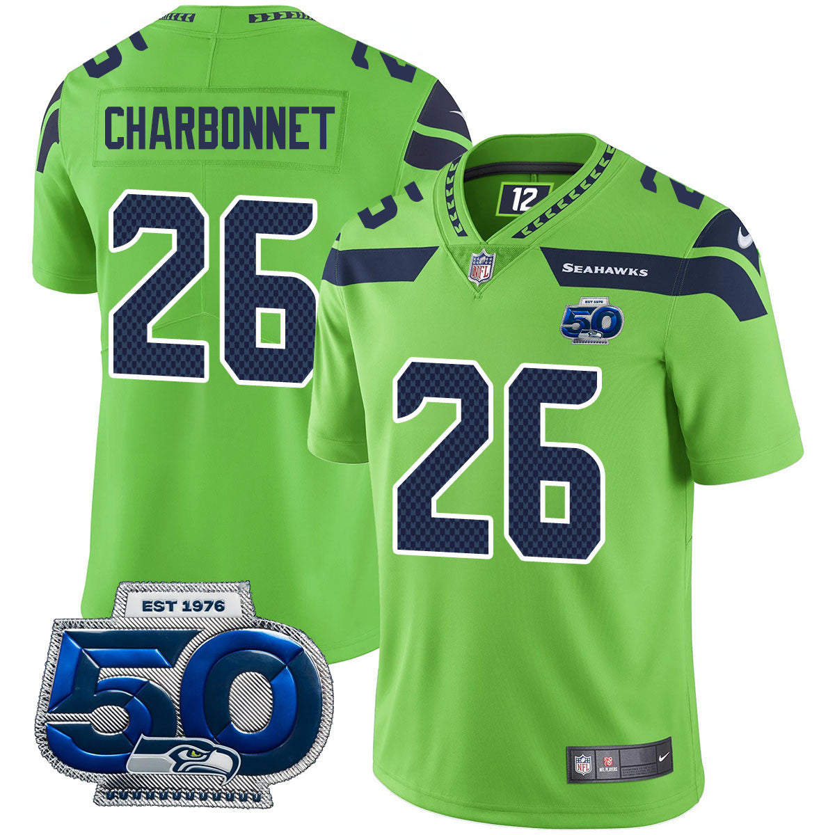 SEA 50th Season Vapor Limited Jersey - Stitched