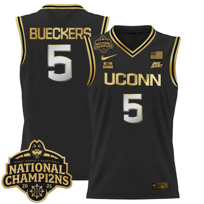 Men's Size - UConn Huskies 2025 Women's National Champions Patch Lightweight Basketball Jersey - All Stitched
