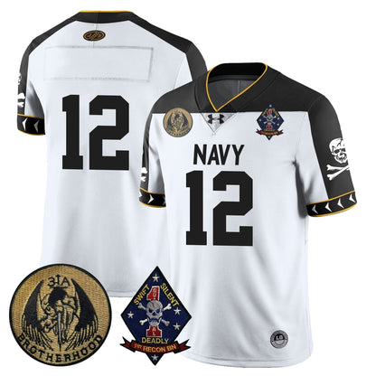 Men's Navy Midshipmen Lacrosse Jolly Rogers Vapor Limited Jersey - All Stitched