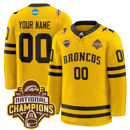 Western Michigan Broncos 2025 National Champions Patch Premium Custom Jersey - All Stitched