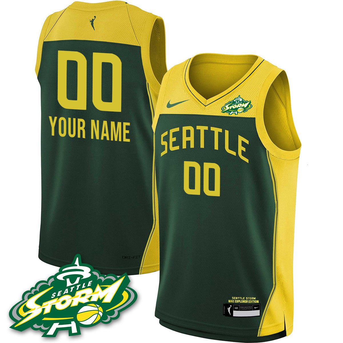Custom Gender/Name Seattle Storm 2025 Vapor Limited Jersey - All Stitched