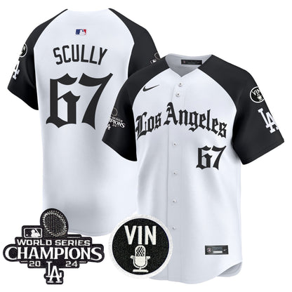 Men's Dodgers 2025 LA Gothic Style Vapor Premier Limited Jersey - All Stitched