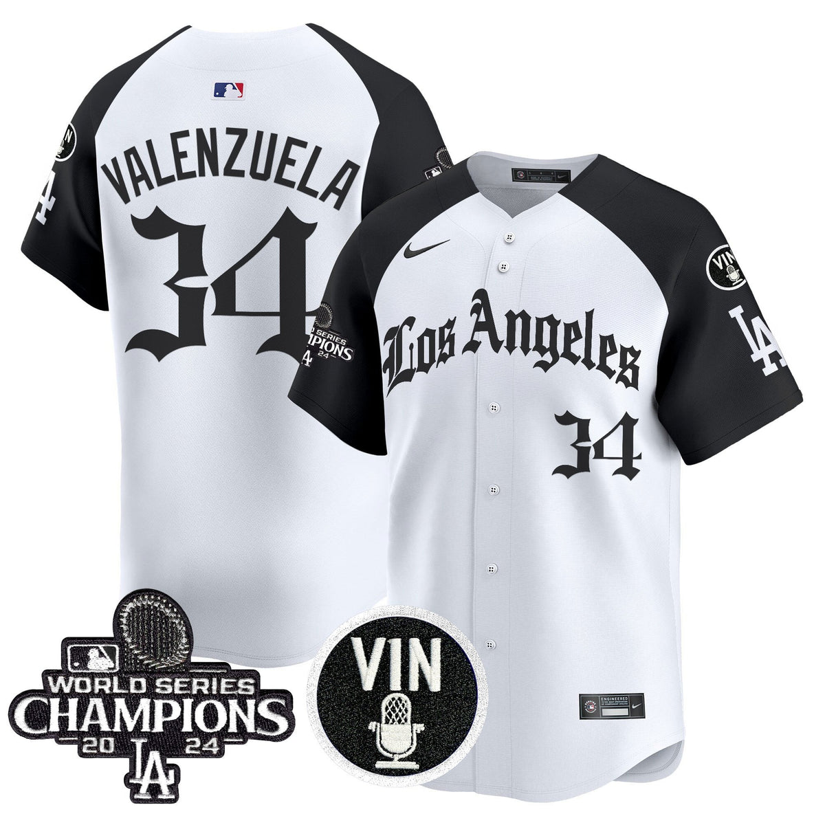 Men's Dodgers 2025 LA Gothic Style Vapor Premier Limited Jersey - All Stitched