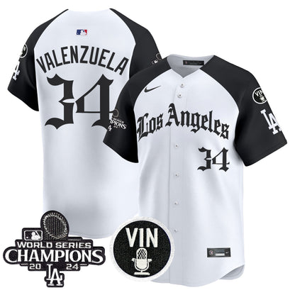 Men's Dodgers 2025 LA Gothic Style Vapor Premier Limited Jersey - All Stitched