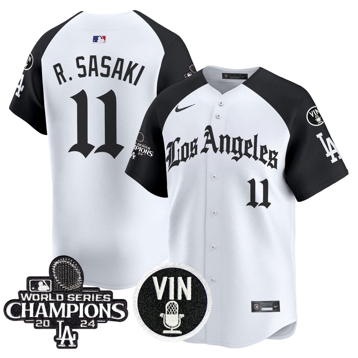 Men's Dodgers 2025 LA Gothic Style Vapor Premier Limited Jersey - All Stitched