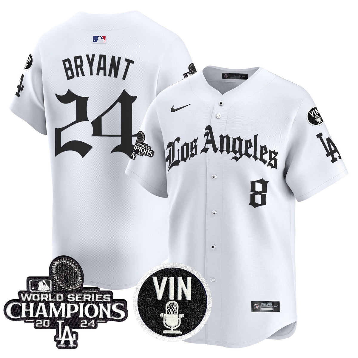 Men's Dodgers 2025 LA Gothic Style Vapor Premier Limited Jersey - All Stitched