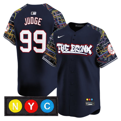 Men's New York Yankees The Bronx Subway Style Vapor Premier Limited Jersey - Stitched