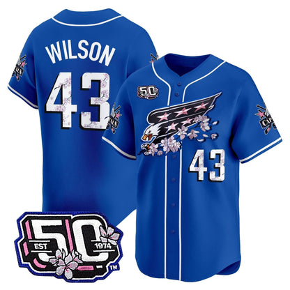 Men's 2025 Washington Capitals 50th Anniversary Cherry Blossom Style Vapor Premier Limited Jersey - All Stitched