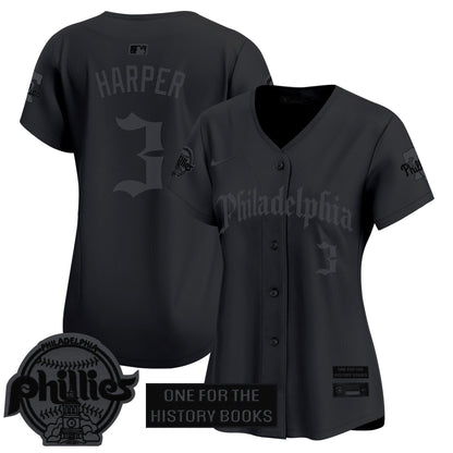 Women's Phillies 'Retro Newspaper Edition' Vapor Premier Limited Jersey - All Stitched