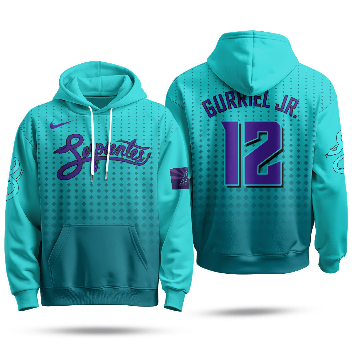 Arizona Diamondbacks Purple for Second “Serpientes” City Connect Hoodie - All Stitched