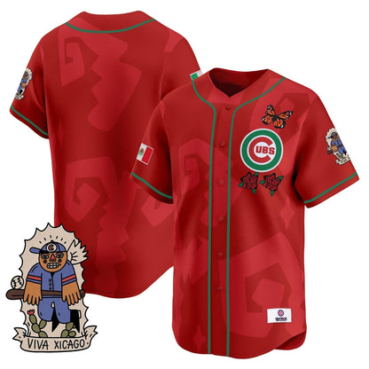 Men's 2025 Chicago Cubs Mexican Heritage Vapor Premier Limited Jersey - Stitched