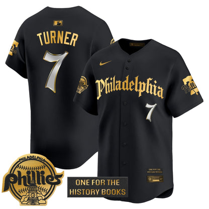 Men's Phillies 'Retro Newspaper Edition' Gold Vapor Premier Limited Jersey - All Stitched
