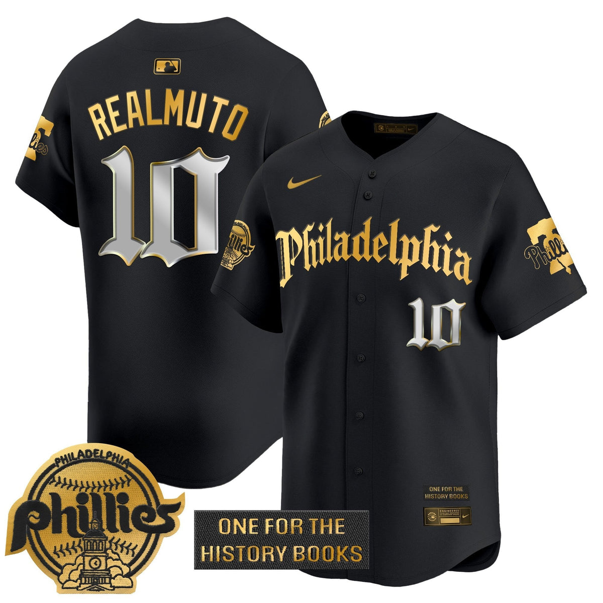 Phillies 'Retro Newspaper Edition' Gold Vapor Premier Limited Jersey - All Stitched