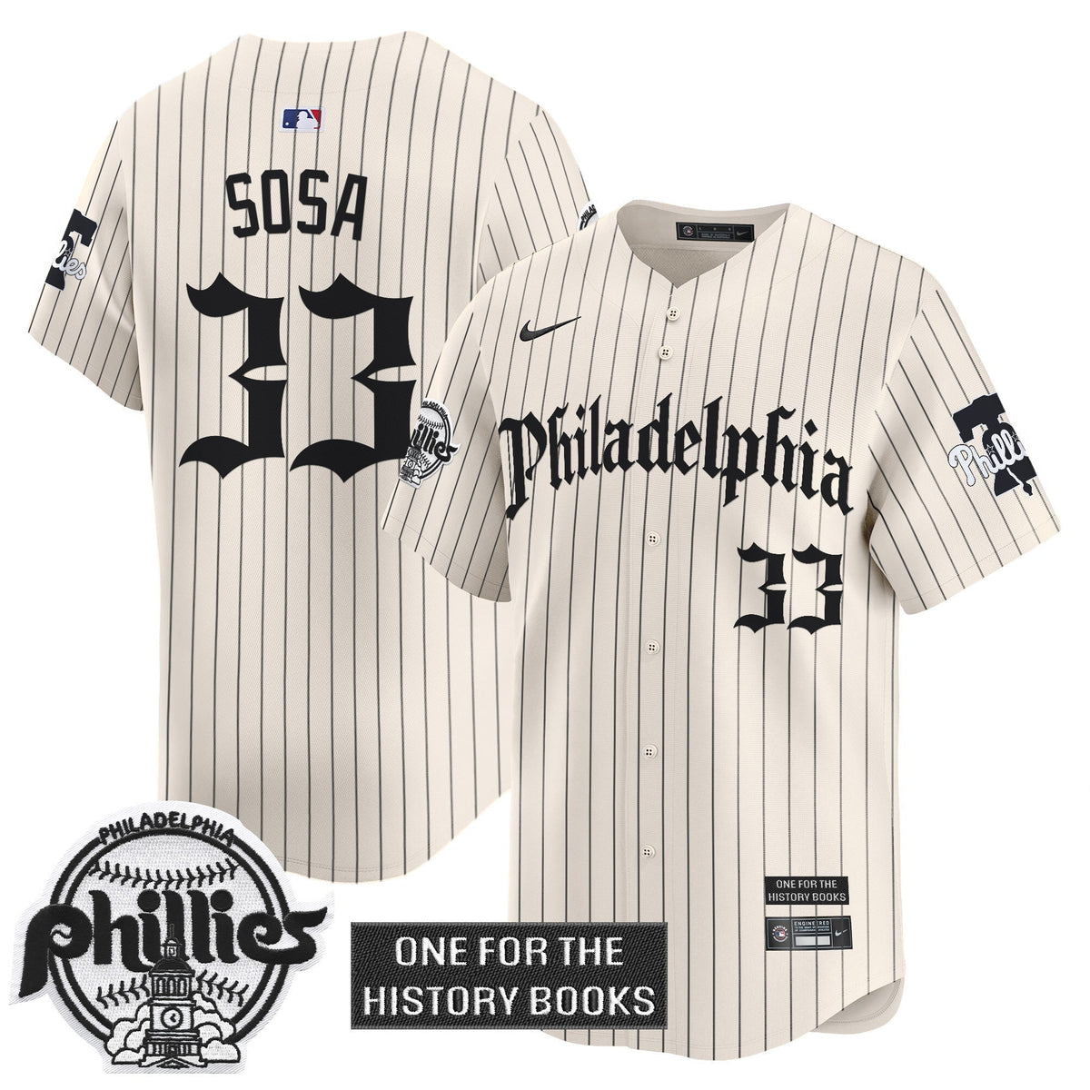 Men's Phillies 'Retro Newspaper Edition' Vapor Premier Limited Jersey - All Stitched