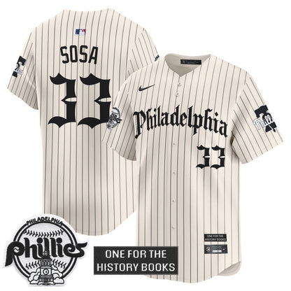 Men's Phillies 'Retro Newspaper Edition' Vapor Premier Limited Jersey - All Stitched