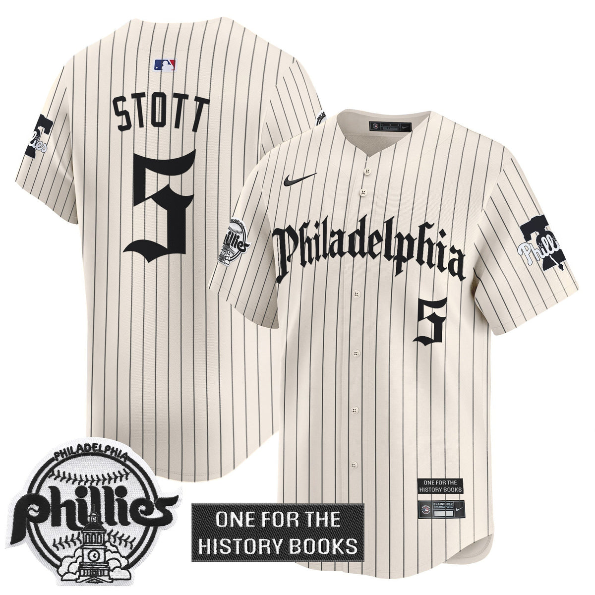 Men's Phillies 'Retro Newspaper Edition' Vapor Premier Limited Jersey - All Stitched