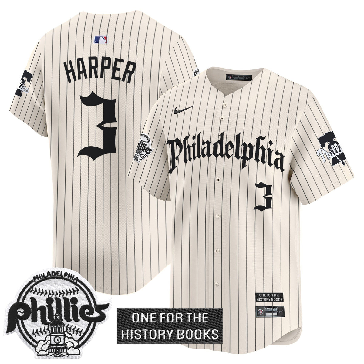 Men's Phillies 'Retro Newspaper Edition' Vapor Premier Limited Jersey - All Stitched