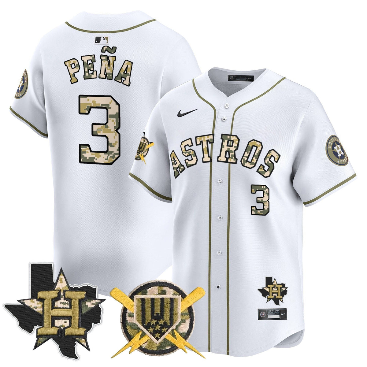 Houston Astros Armed Forces Day Vapor Premier Limited Jersey V2 - All Stitched