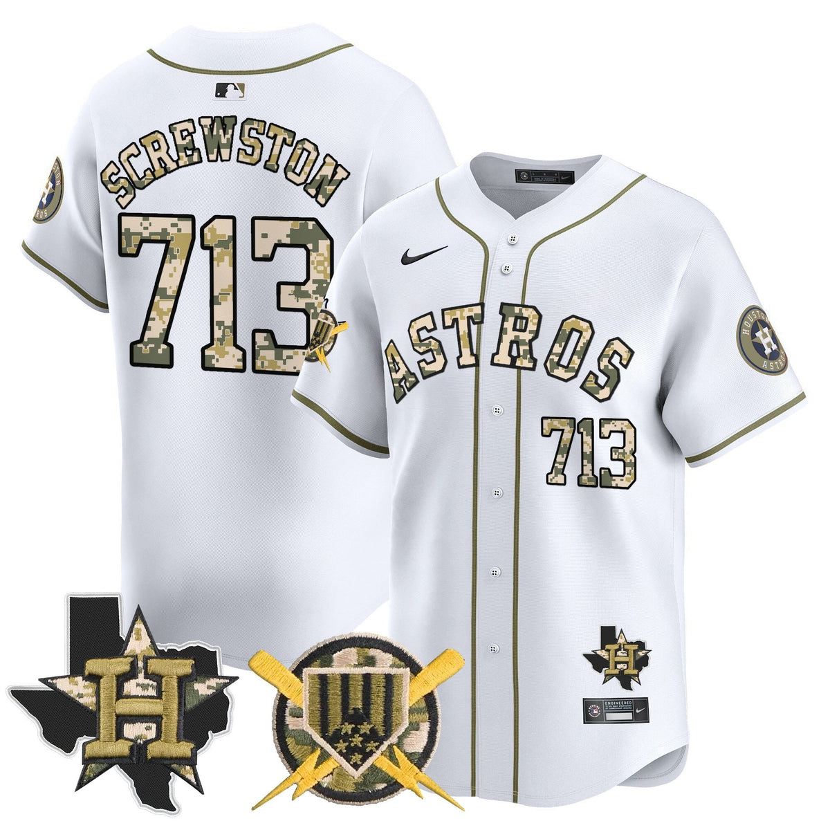 Houston Astros Armed Forces Day Vapor Premier Limited Jersey V2 - All Stitched