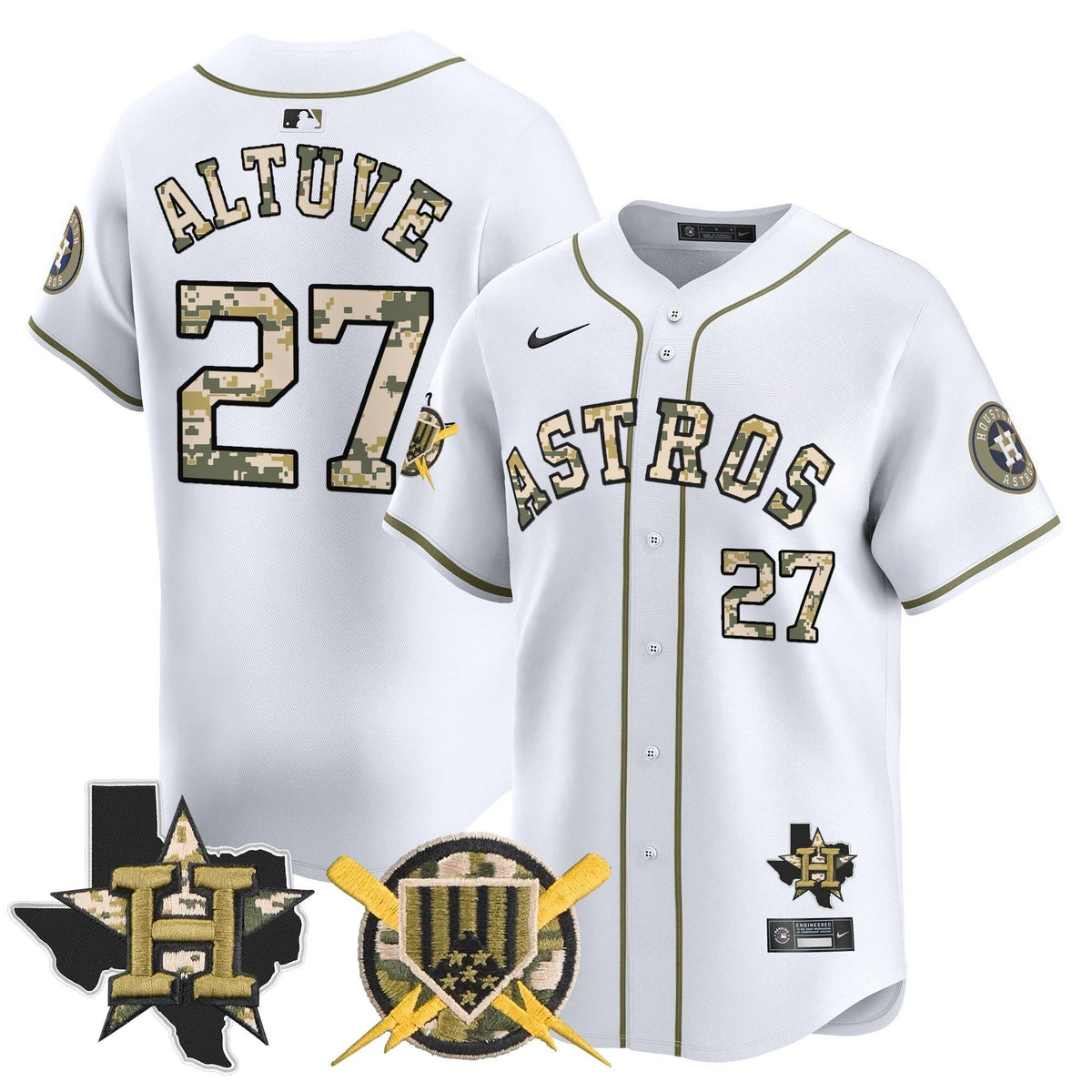 Houston Astros Armed Forces Day Vapor Premier Limited Jersey V2 - All Stitched