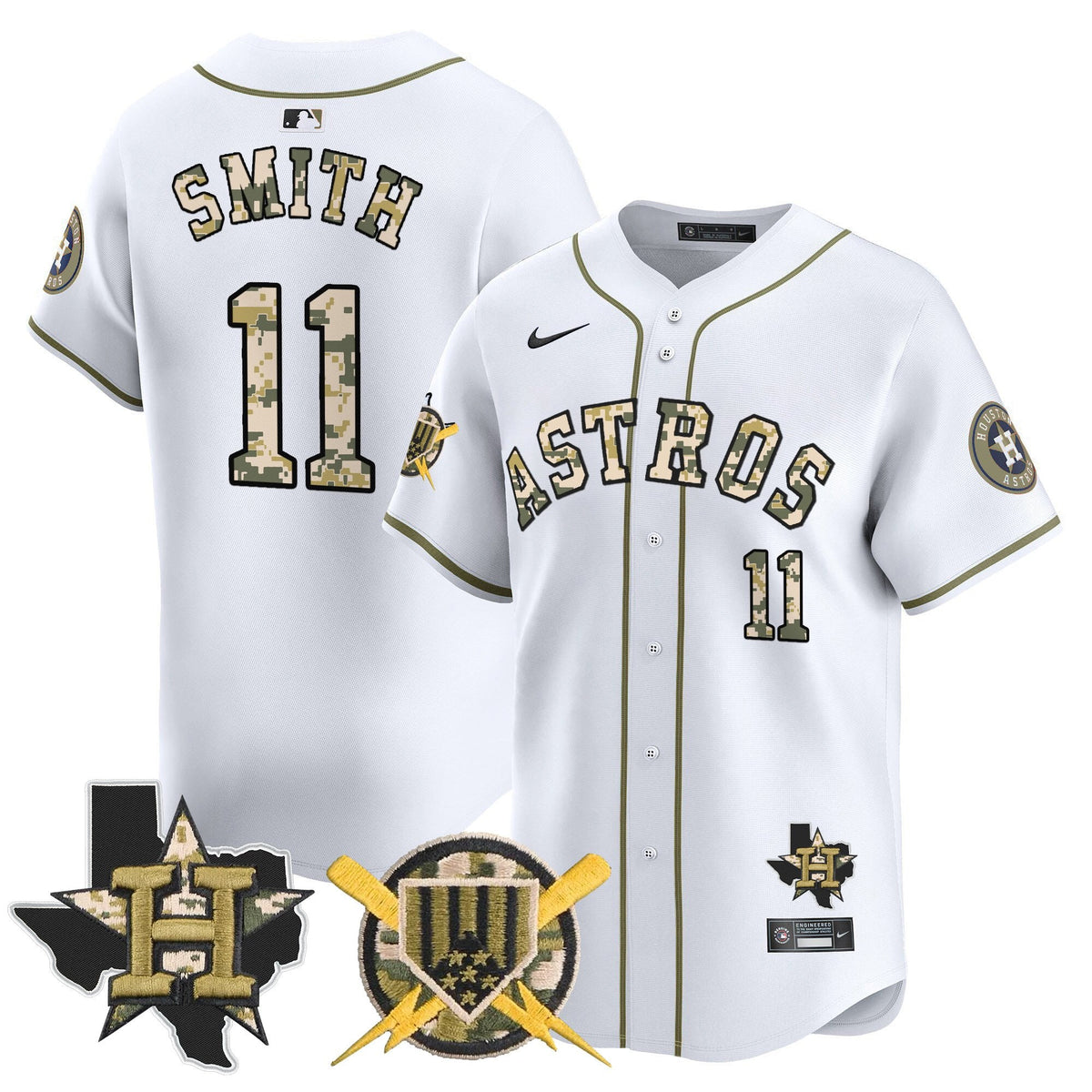 Houston Astros Armed Forces Day Vapor Premier Limited Jersey V2 - All Stitched