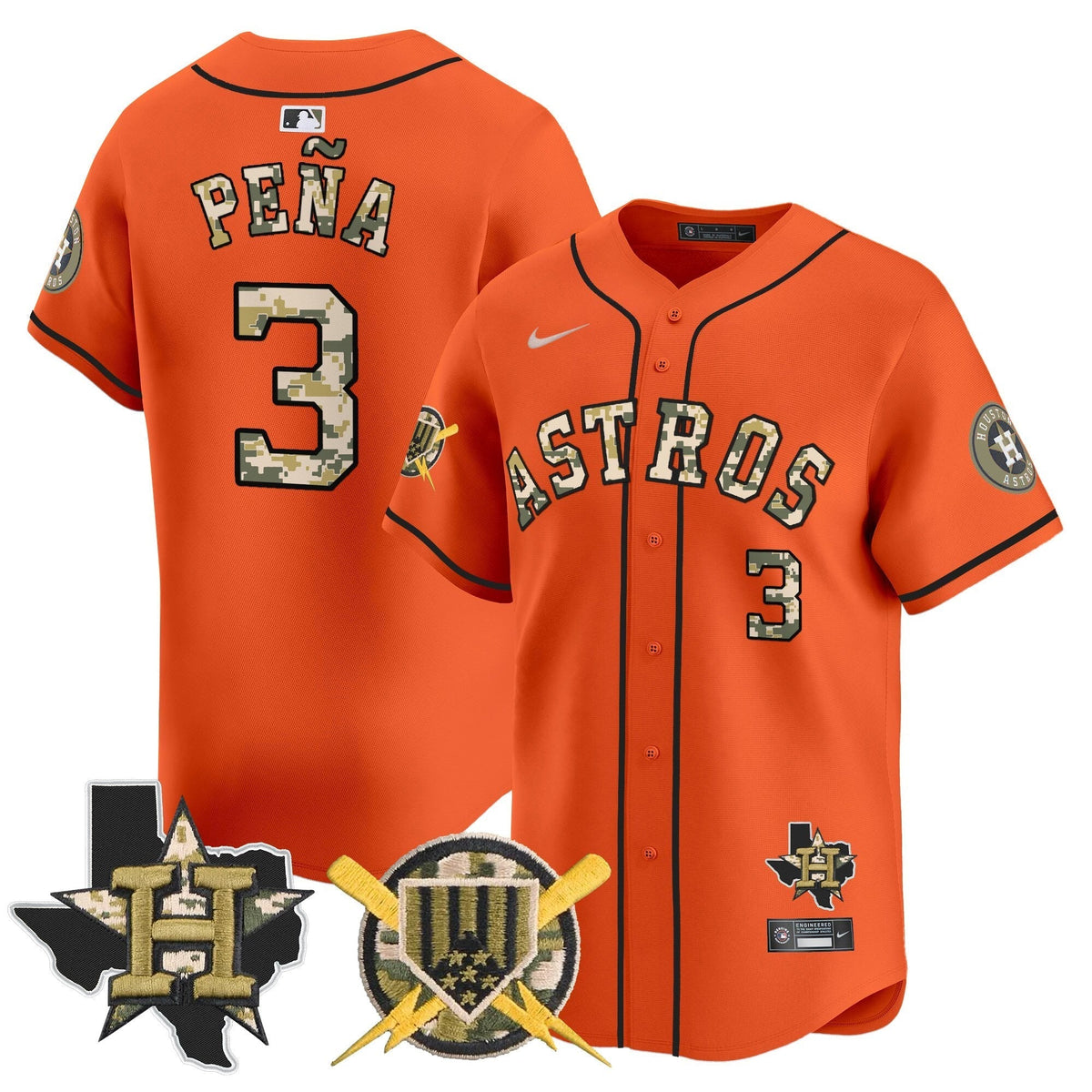 Houston Astros Armed Forces Day Vapor Premier Limited Jersey V2 - All Stitched