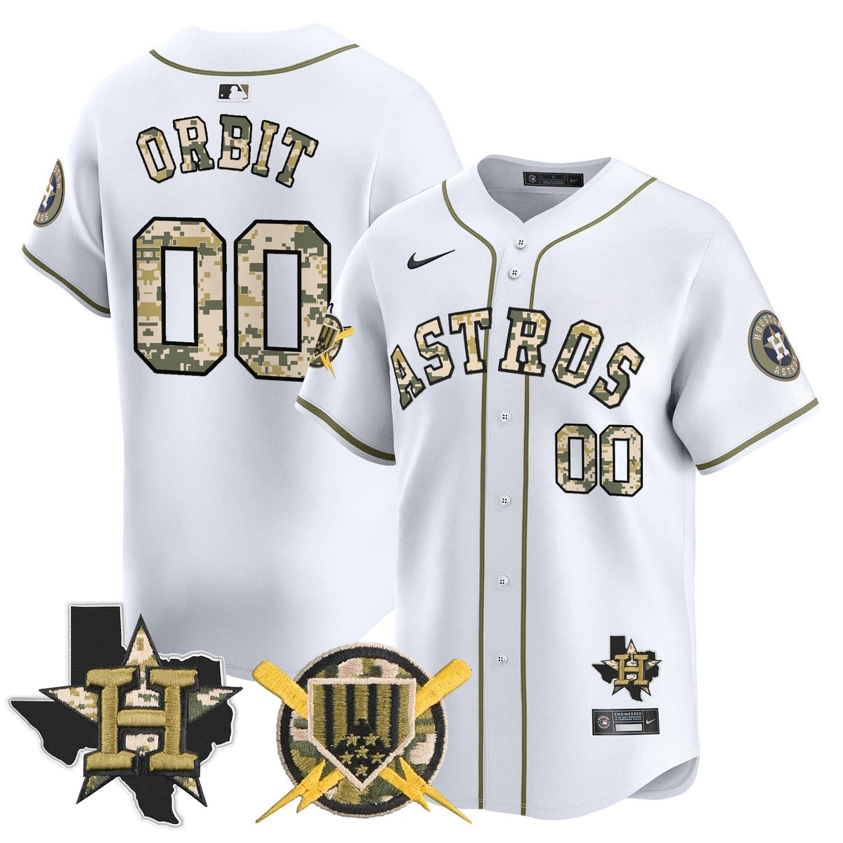 Houston Astros Armed Forces Day Vapor Premier Limited Jersey V2 - All Stitched