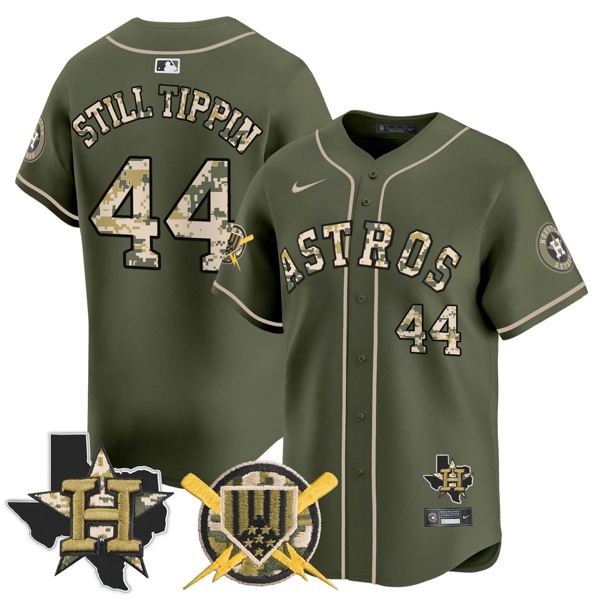 Houston Astros Armed Forces Day Vapor Premier Limited Jersey V2 - All Stitched